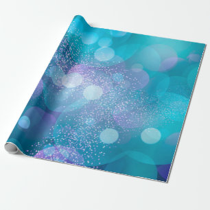 Elegant Green Gold Bokeh Art Glitter Sparkle Wrapping Paper