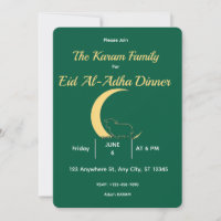 Elegant Green Gold Eid al-adha Dinner