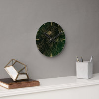 Elegant Green Gold Flowers Botanical