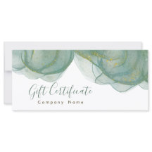 Elegant Green Gold Glitter Watercolor
