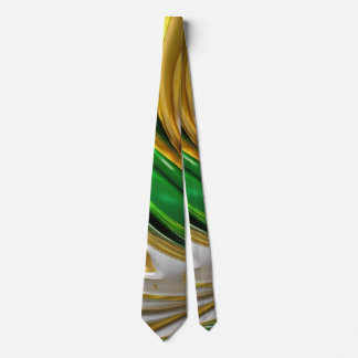 Elegant Green /Golden Foil Marble Tie