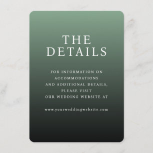 Elegant Green Gradient Details Card