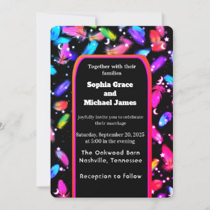 Elegant Green Leaves Nature Design Minimal Botan Invitation