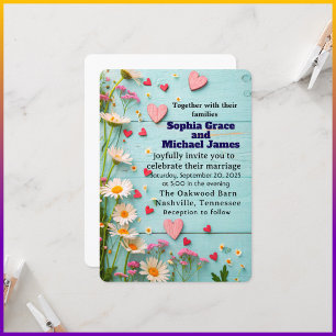 Elegant Green Leaves Nature Design Minimal Botan Invitation