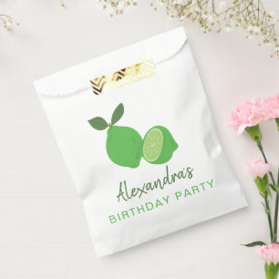 Elegant Green Lime Party Favour Bag