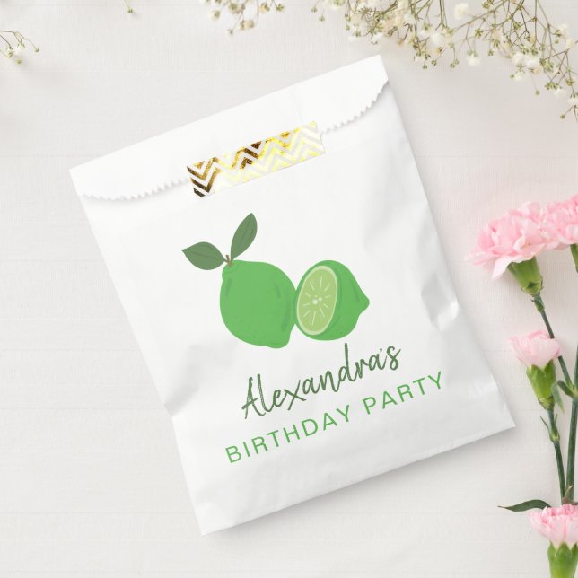 Elegant Green Lime Party Favour Bag (Sealed)