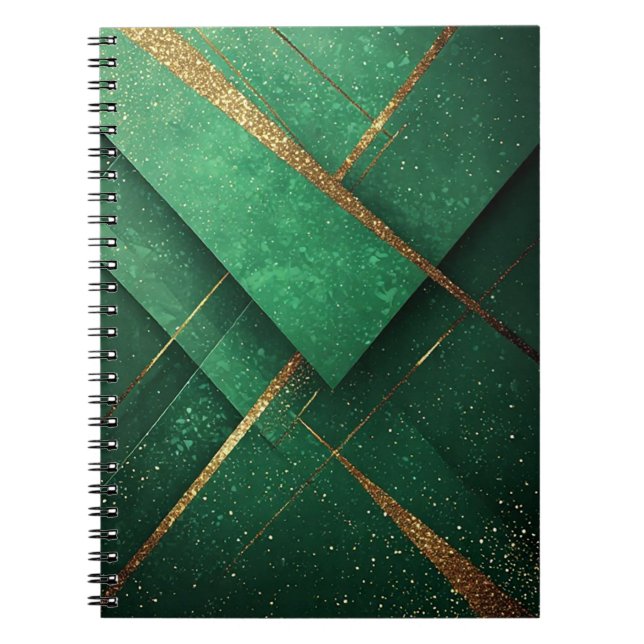 Elegant Green Luxury Stationery Gift Notebook (Front)