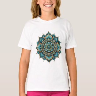 Elegant Green Mandala Floral Geometric Graphic Des T-Shirt