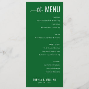 Elegant Green Menu Template