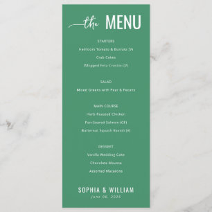 Elegant Green Menu Template