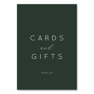 Elegant Green Minimalist Gratitude Card