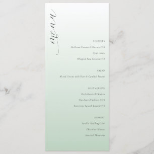 Elegant Green Minimalist Menu