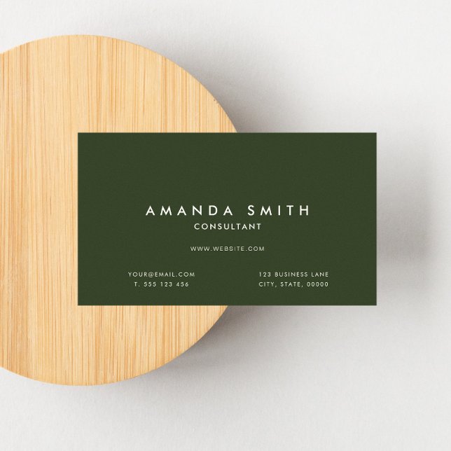 Elegant Green Modern Professional Business Card (Creator Uploaded)