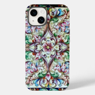 ELEGANT GREEN PINK FLORAL FANTASY Case-Mate iPhone 14 CASE