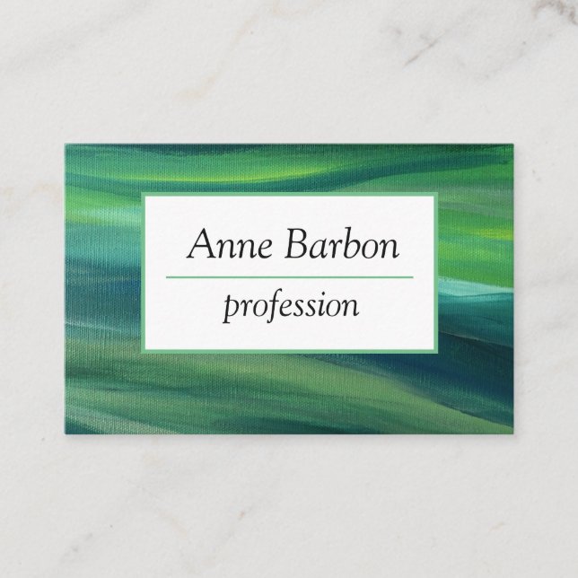 Elegant Green  Professional  Business Card (Front)