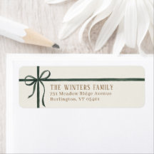Elegant Green Ribbon Holiday