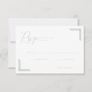 Elegant Green RSVP Card