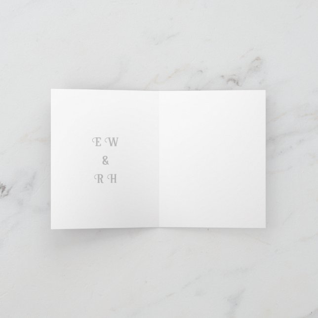 Elegant Green Sparkle Design for Wedding  Announcement (Inside)