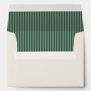 Elegant Green Stripes Envelope