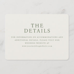 Elegant Green Text Layout Enclosure Card
