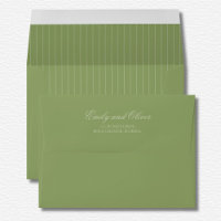 Elegant Green Tone On Tone Stripes Wedding