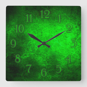 Elegant green wall clock
