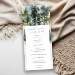 Elegant Green Watercolor Woodland Forest Program<br><div class="desc">Watercolor Woodland Forest Theme Collection.- it's an elegant script watercolor Illustration of woodland pine forest perfect for your country wedding & parties. It’s very easy to customise,  with your personal details. If you need any other matching product or customisation,  kindly message via Zazzle.</div>