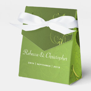 Elegant Green Wedding Favour Box