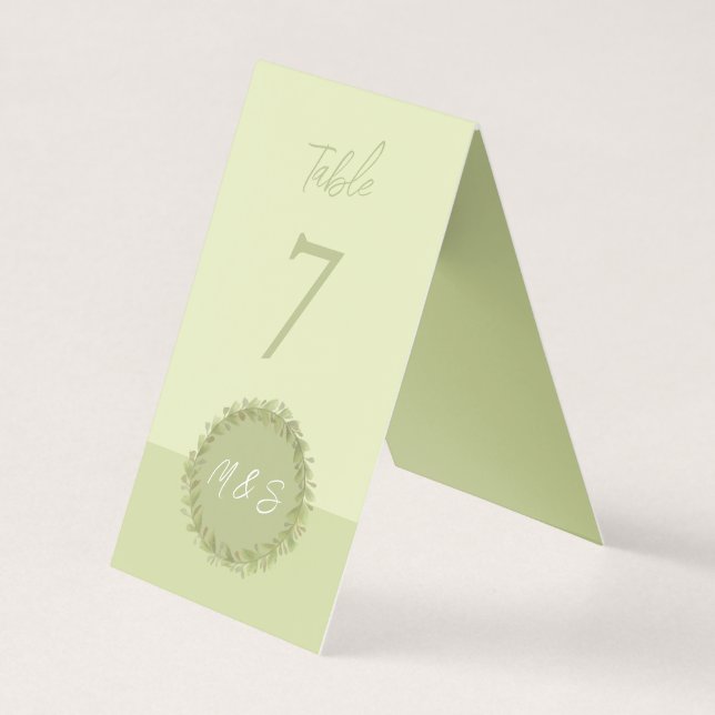 Elegant Green Wreath Watercolor Personalised (Front)