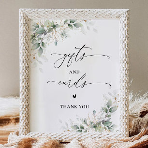 Elegant Greener Bridal Shower Gifts And Cards Sign