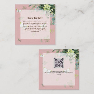 Elegant Greenery Book Request Poem Boys or Girls Card