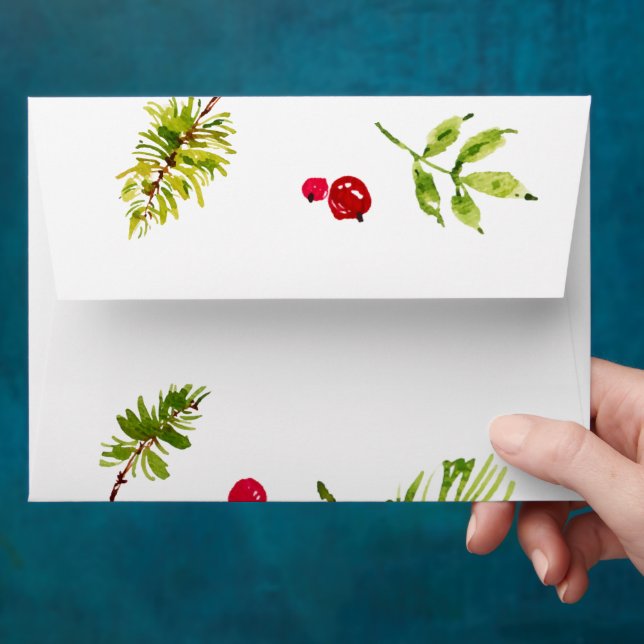 Elegant Greenery Botanical  Envelope (Hand)