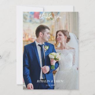 Elegant Greenery Botanical Thank You Card