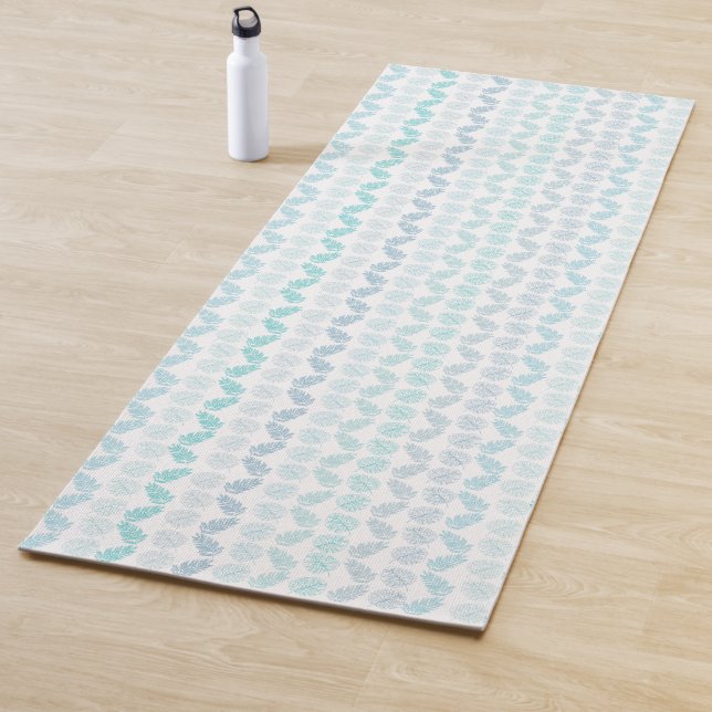 Elegant Greenery Botanical Tropical Leaves Yoga Mat (In Situ)