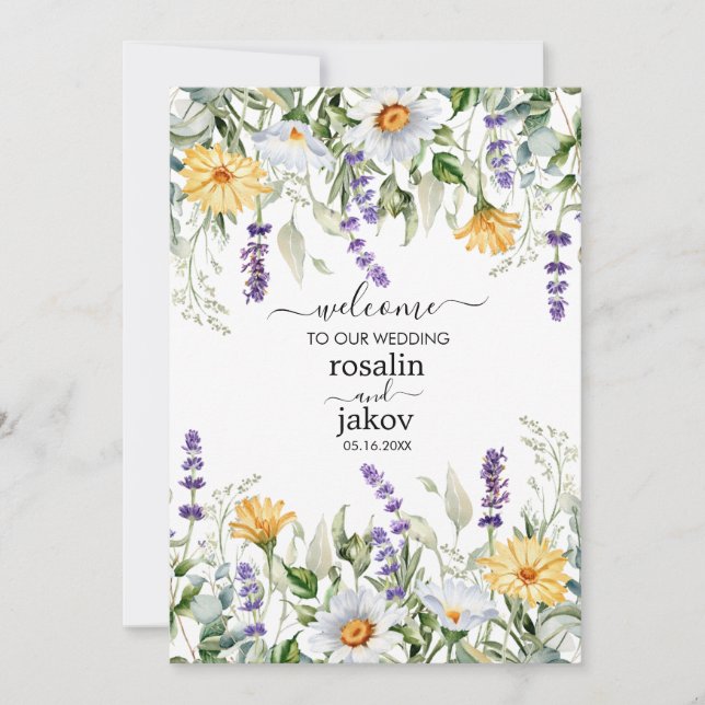 Elegant Greenery Botanical wedding Invitation (Front)