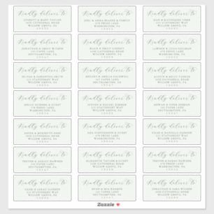 Elegant Greenery Coordinate Guest Address Labels