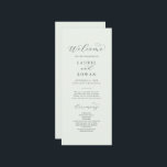 Elegant Greenery Coordinate Wedding Program<br><div class="desc">This elegant greenery coordinate wedding program is perfect for a simple wedding. The minimalist grey and mint green design features fancy romantic typography with modern glam style. Customisable in any colour. Keep the design minimal and classy, as is, or personalise it by adding your own graphics and artwork. Include the...</div>