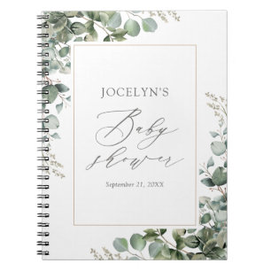 Elegant Greenery Eucalyptus Baby Shower Guest Book