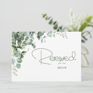 Elegant Greenery Eucalyptus Leaves Wedding reserve