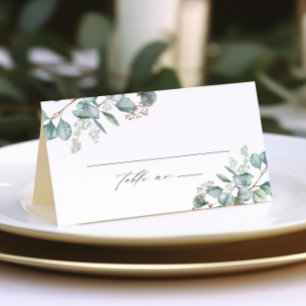 Elegant Greenery Eucalyptus Wedding Place Card