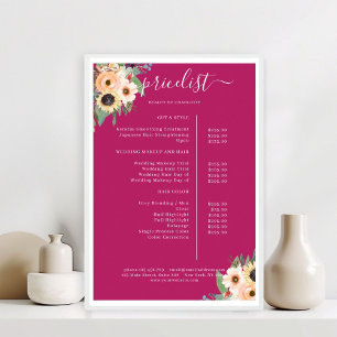 Elegant Greenery Floral Salon Poster