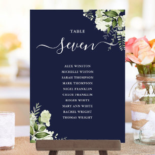 Elegant Greenery Foliage Seating Plan Table Number