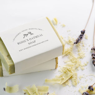 Elegant Greenery Handmade Beauty Skincare Product Rubber Stamp