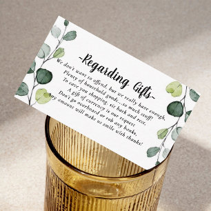 Elegant Greenery Honeymoon Wishing Well Enclosure Card