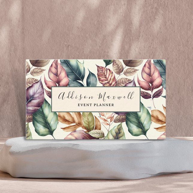 Elegant Greenery Leaf Botanical Business Card (Creator Uploaded)