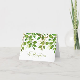 Elegant Greenery Meadow Wedding Evening Reception Invitation