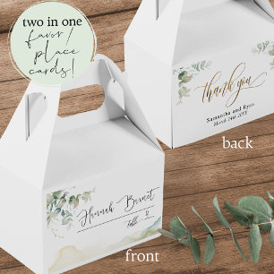 Elegant Greenery Place Card / Favour Box