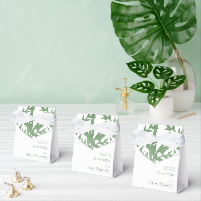 Elegant Greenery Quinceañera Favour Box (Multiple)