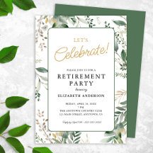 Elegant Greenery Retirement Party Celebration