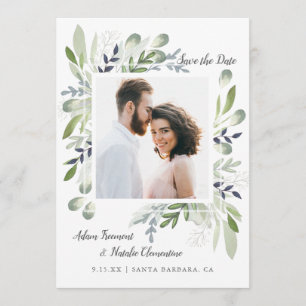 Elegant Greenery Save the Date